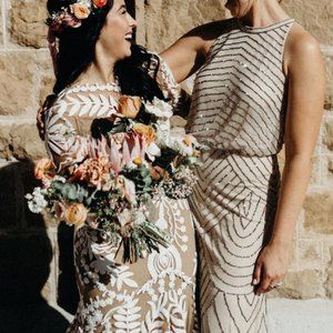 Adrianna Pappel Art Deco Beaded Dress